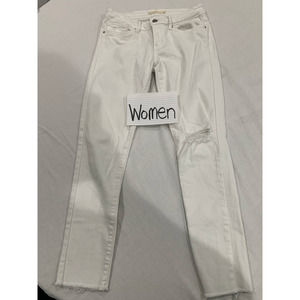 711 Skinny Womens White Distressed Pants Size 27